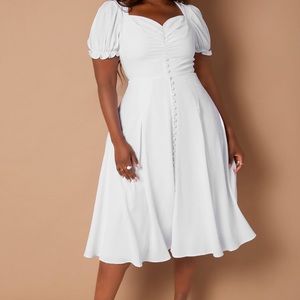 Rebdolls x Denise Mercedes Day Dreaming Button Midi Dress sz L